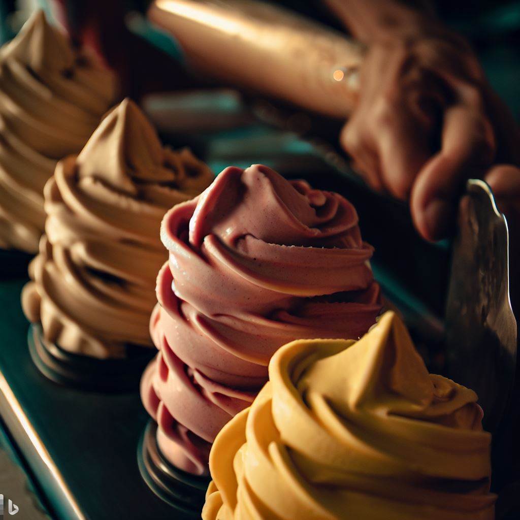 Imagen de un helado de vainilla con chocolate